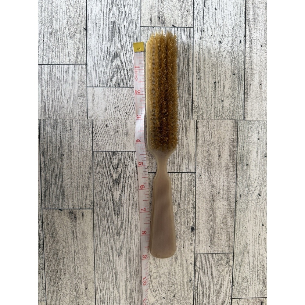 Vintage Vanity Hair Brush 1" Wide,‎ 9" Long ~ Pale Yellow Cream MCM